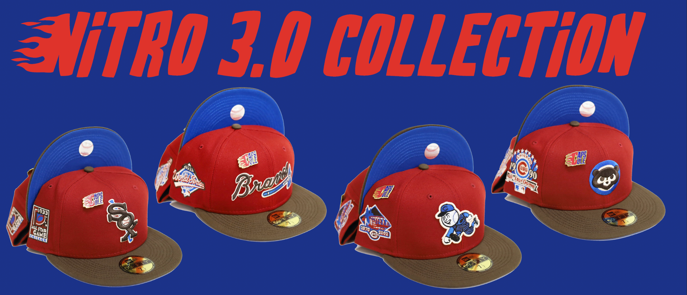 NEW ERA CAP New Era Atlanta Braves Capsule Nitro 3.0 Collection 1996 World  Series 59Fifty Fitted Hat Red/Blue for Women