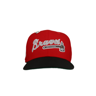 Atlanta Braves Red 150th Anniversary Patch 59Fifty Fitted Hat