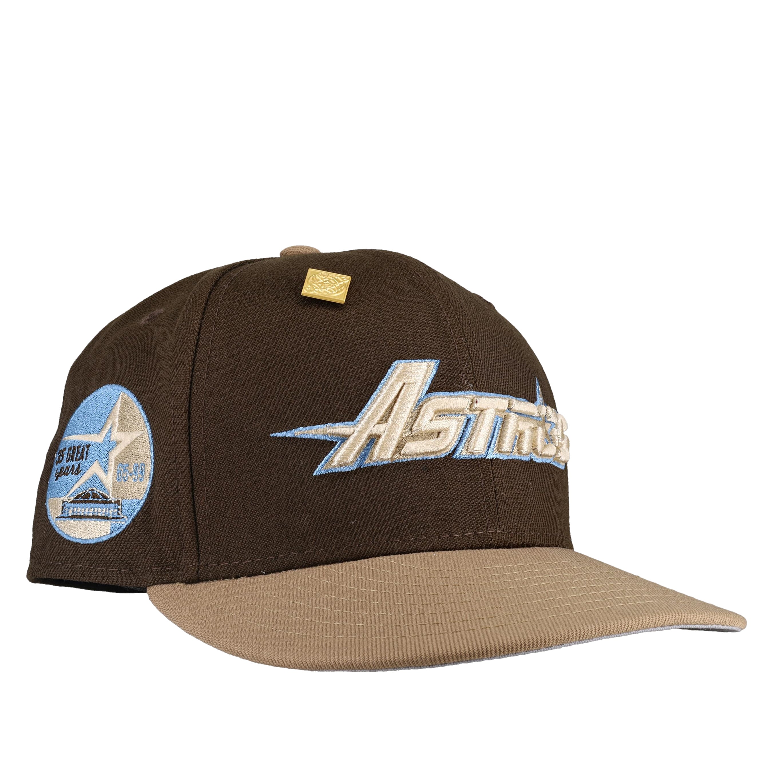 Houston Astros Script 35 Great Years Walnut/Khaki Fitted Hat