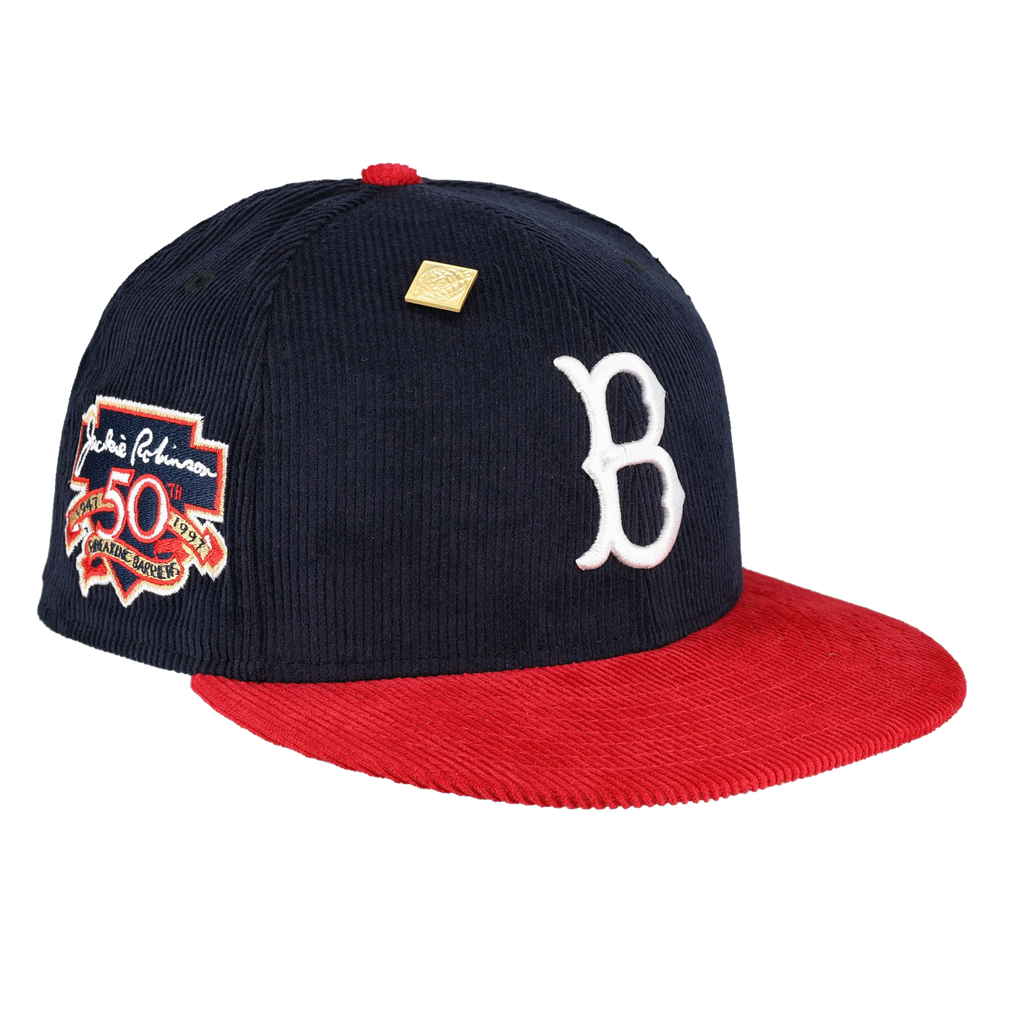 Brooklyn Dodgers Act Accordingly Collection Jackie Robinson Patch Fitted Hat