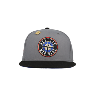 Seattle Mariners Stone 40th Anniversary Patch Grey 59Fifty Fitted Hat