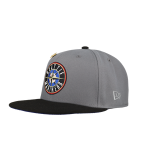 Seattle Mariners Stone 40th Anniversary Patch Grey 59Fifty Fitted Hat