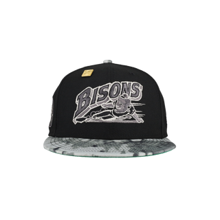 Buffalo Bisons Liquid Metal Swinging Bison Patch 59Fifty Fitted Hat