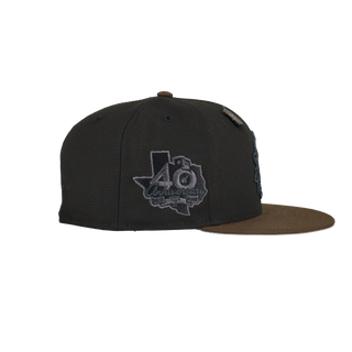 Texas Rangers Walnut Blackout Collection 40th Anniversary 59Fifty Fitted Hat