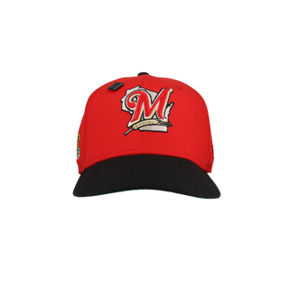 Milwaukee Brewers Red 1982 World Series Patch 59Fifty Fitted Hat
