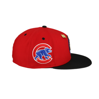 Chicago Cubs Clark The Bear Logo Red New Era Fitted Hat