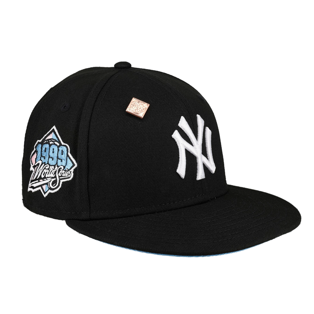 New Era New York Yankees Dogtown 1999 World Series Patch Hat Club Exclusive 59FIFTY Fitted Hat White/Teal