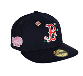 Boston Red Sox Side Patch Bloom 2004 World Series Patch Fitted Hat