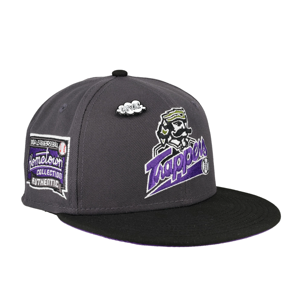 Edmonton Trappers Hazy Collection Hometown Patch Fitted Hat CapsuleHats