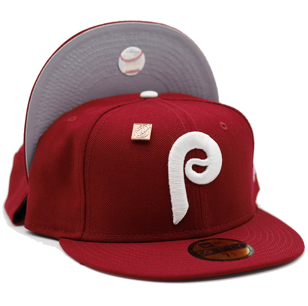 New Era Philadelphia Phillies 1980 World Series Fitted Maroon/Grey