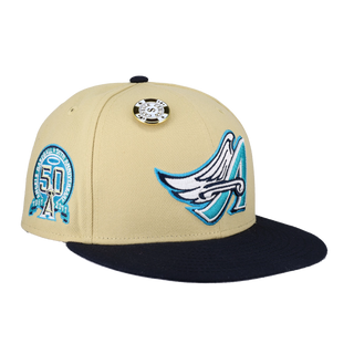 Anaheim Angels Vegas Gold Collection 50th Anniversary Fitted Hat