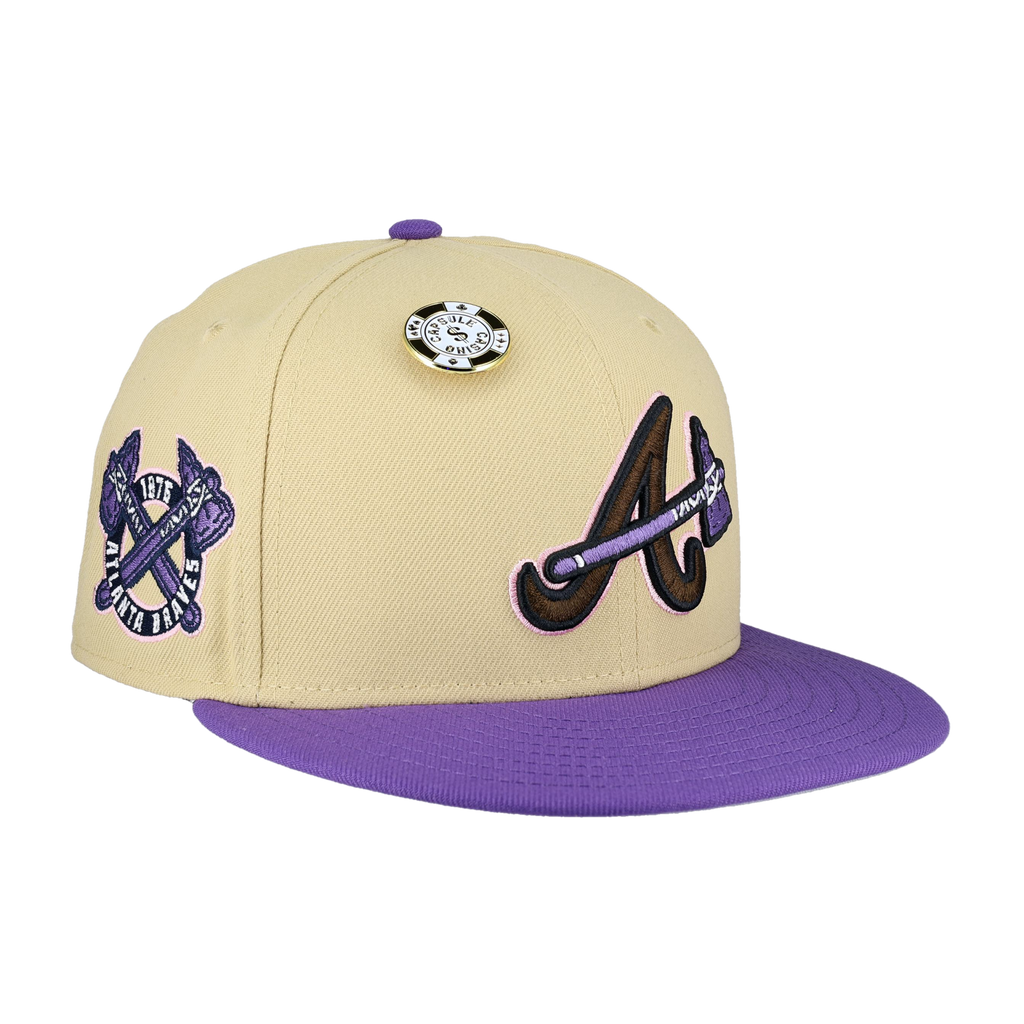 Atlanta Braves Vegas Gold Collection 1876 Tomahawk Fitted Hat – CapsuleHats