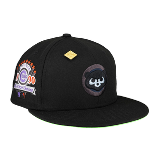 Chicago Cubs 1990 All Star Game Patch Fitted Hat (neon)