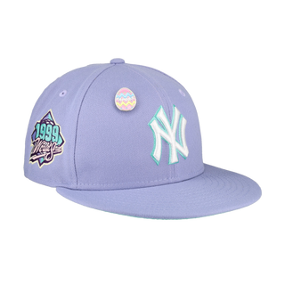 New York Yankees Easter Collection Lavender 1999 World Series Fitted Hat 2021 Restock