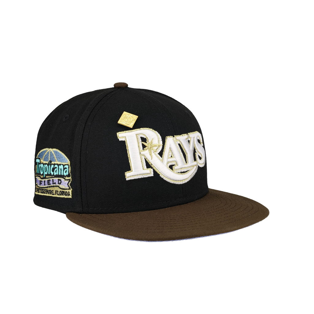 Tampa Bay Rays 1998 Inaugural Season Patch Black 59FIFTY Fitted Hat 7 1/8