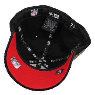 San Francisco 49ers 60th Anniversary Black Corduroy 59Fifty Fitted Hat