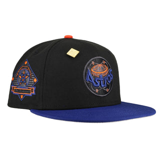 Houston Astros 25th Silver Anniversary Patch Black 59Fifty Fitted Hat