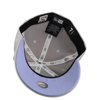Oakland Athletics 1989 World Series Lavender Grey Metallic 59Fifty Fitted Hat