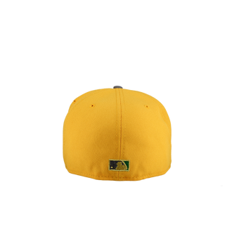 Oakland Athletics 1989 World Series Yellow Green Metallic 59Fifty Fitted Hat
