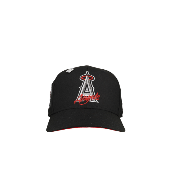 Anaheim Angels 50th Anniversary Black/Red Silver Metallics 59Fifty Fitted Hat