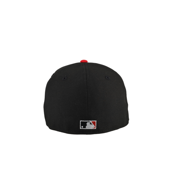 Anaheim Angels 50th Anniversary Black/Red Silver Metallics 59Fifty Fitted Hat