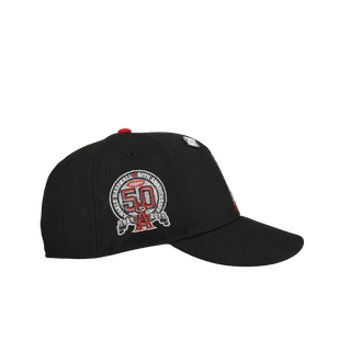 Anaheim Angels 50th Anniversary Black/Red Silver Metallics 59Fifty Fitted Hat