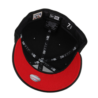 Anaheim Angels 50th Anniversary Black/Red Silver Metallics 59Fifty Fitted Hat