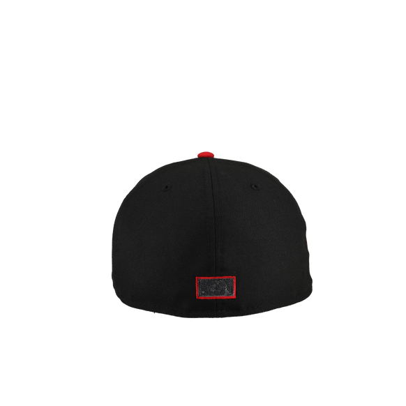 Anaheim Angels 50th Season Metallic Outline Blackout 59Fifty Fitted Hat [RESTOCK], alternate view
