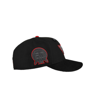 Anaheim Angels 50th Season Metallic Outline Blackout 59Fifty Fitted Hat [RESTOCK], side view