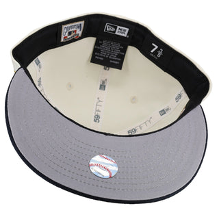Anaheim Angels 50th Anniversary Off White Metallic Script 59Fifty Fitted Hat
