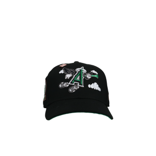 Anaheim Angels 50th Anniversary Black/Green Cartoon 59Fifty Fitted Hat