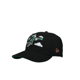 Anaheim Angels 50th Anniversary Black/Green Cartoon 59Fifty Fitted Hat