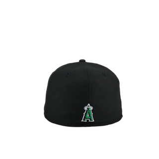 Anaheim Angels 50th Anniversary Black/Green Cartoon 59Fifty Fitted Hat