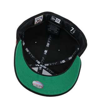 Anaheim Angels 50th Anniversary Black/Green Cartoon 59Fifty Fitted Hat