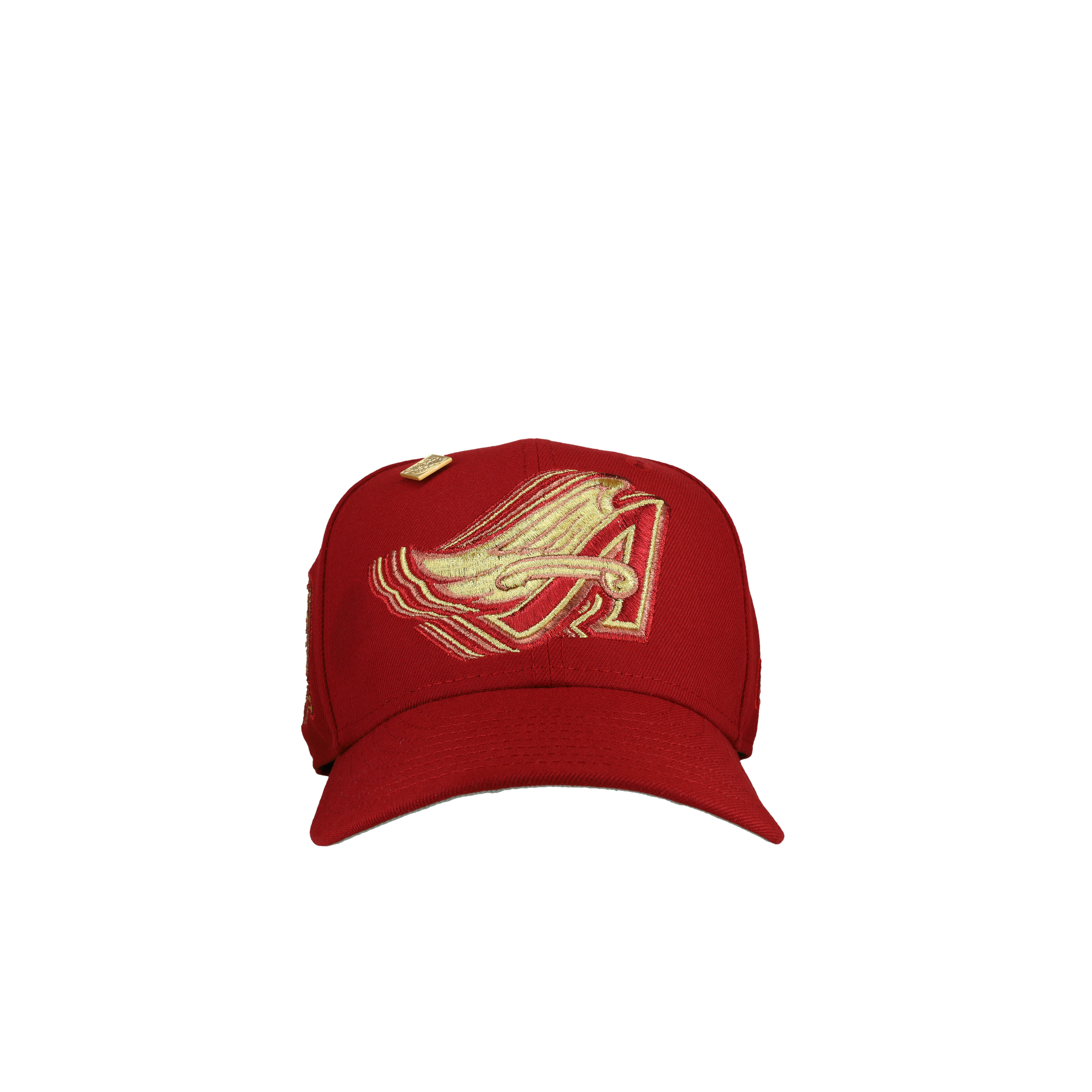 Anaheim Angels 50th Anniversary Red Gold Metallic 59Fifty Fitted Hat