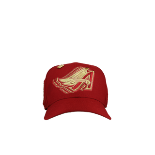 Anaheim Angels 50th Anniversary Red Gold Metallic 59Fifty Fitted Hat