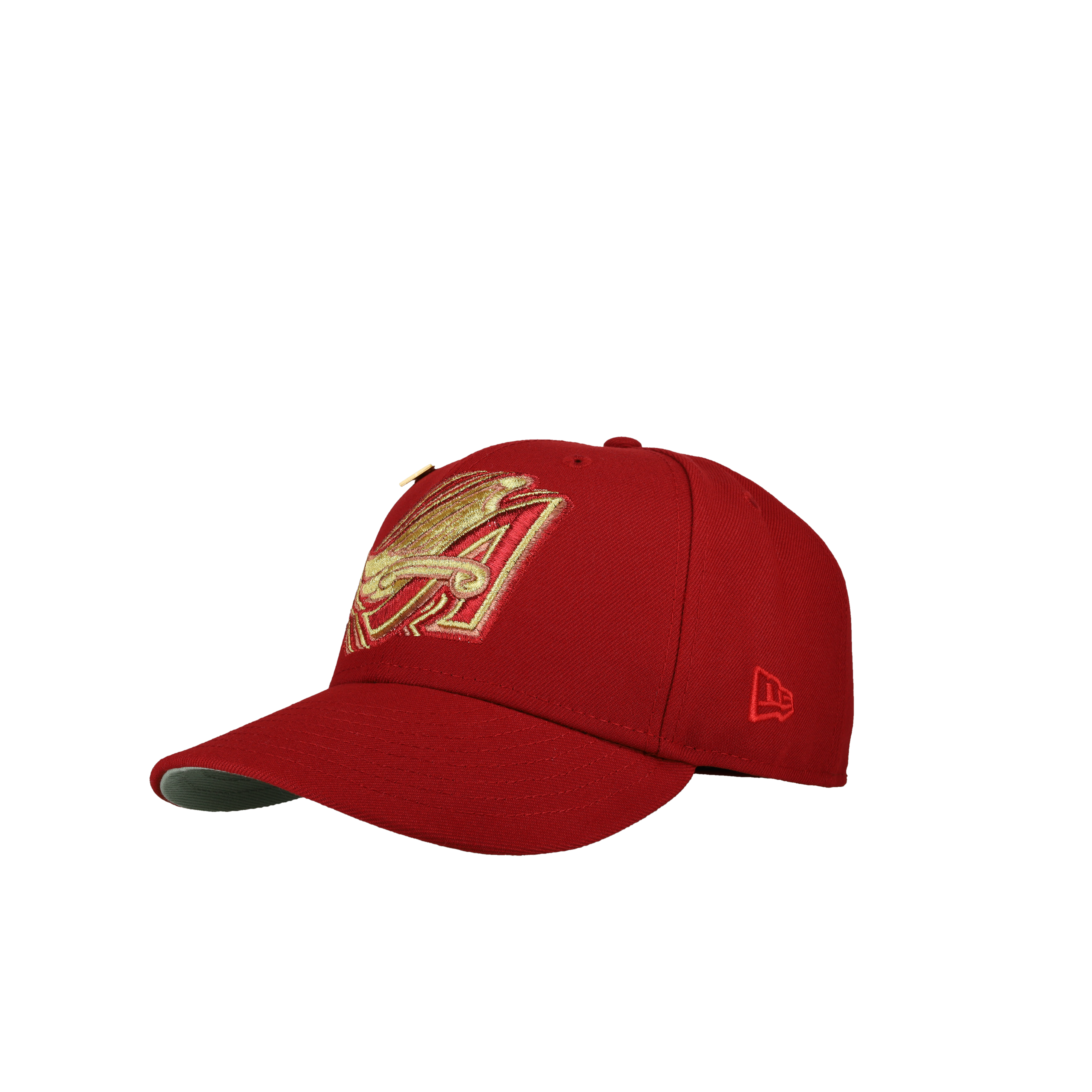 Anaheim Angels 50th Anniversary Red Gold Metallic 59Fifty Fitted Hat