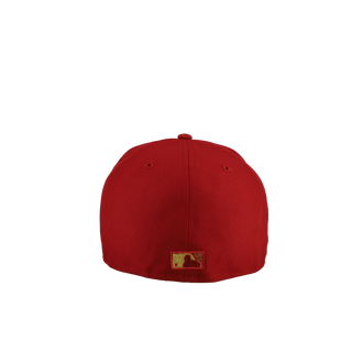 Anaheim Angels 50th Anniversary Red Gold Metallic 59Fifty Fitted Hat