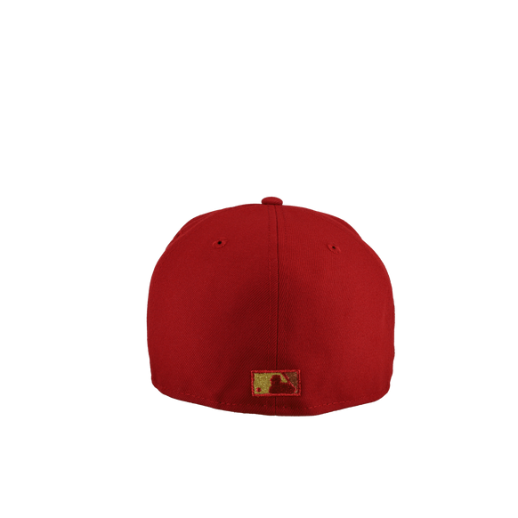Anaheim Angels 50th Anniversary Red Gold Metallic 59Fifty Fitted Hat
