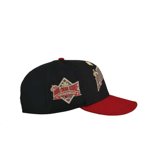 Anaheim Angels 1989 All Star Game Script Black Red Metallic 59Fifty Fitted Hat