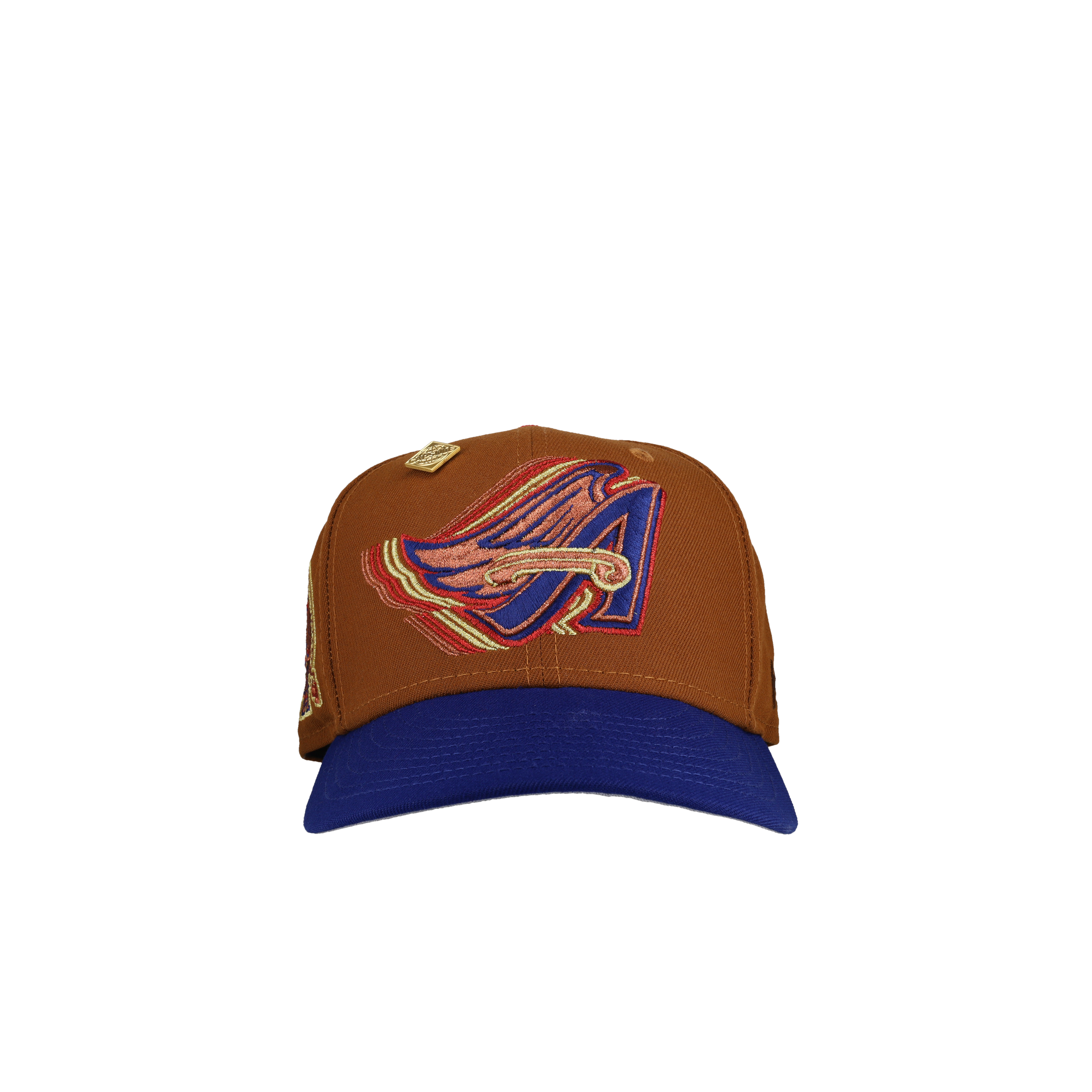 Anaheim Angels 50th Season Trippy Metallic Tan/Blue 59Fifty Fitted Hat