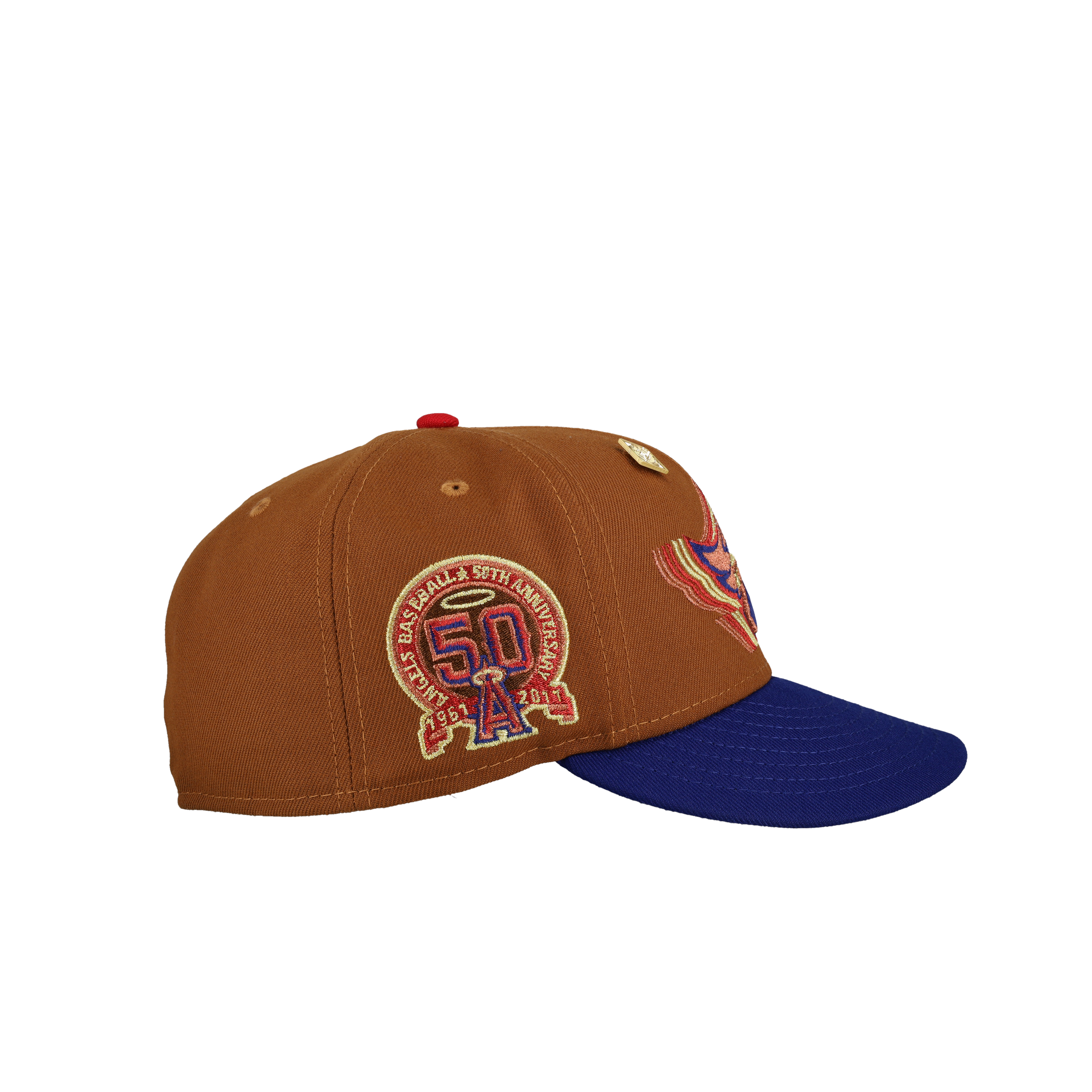 Anaheim Angels 50th Season Trippy Metallic Tan/Blue 59Fifty Fitted Hat