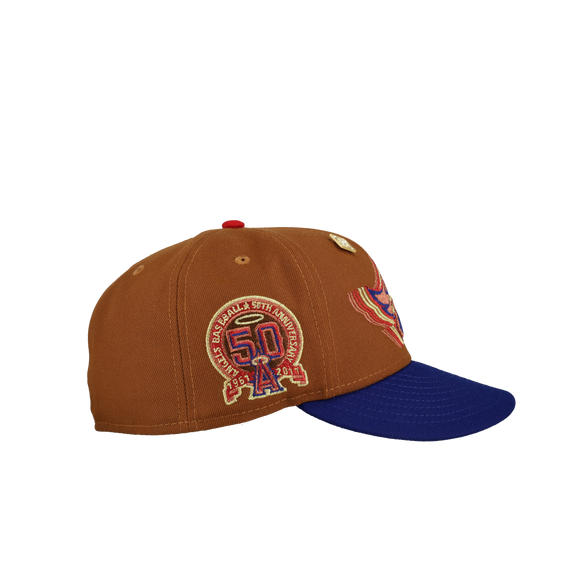 Anaheim Angels 50th Season Trippy Metallic Tan/Blue 59Fifty Fitted Hat