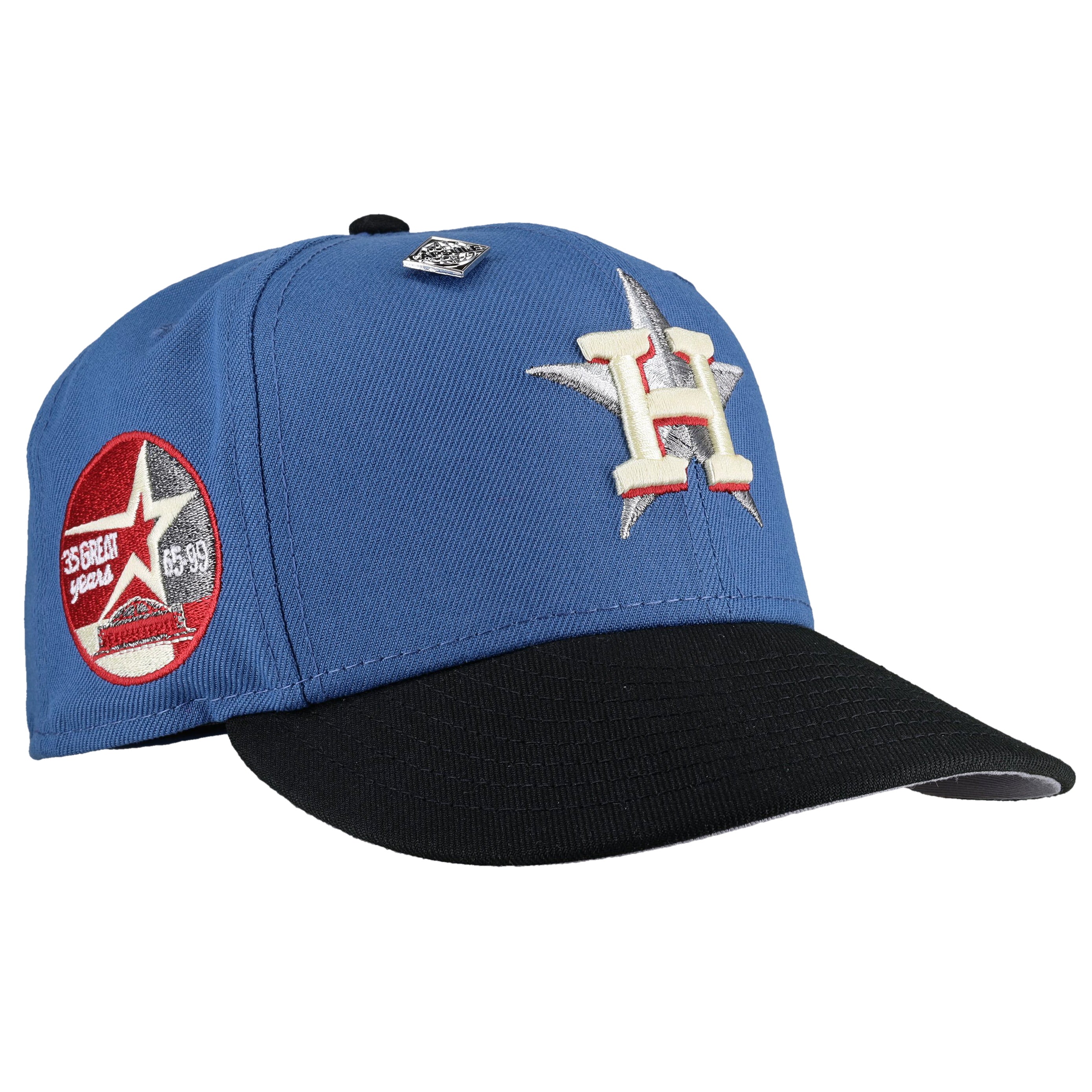 Houston Astros 35 Great Years Blue Burgundy Metallic 59Fifty Fitted Hat