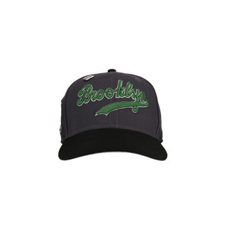 Brooklyn Dodgers American/National League Graphite/Green Script 59Fifty Fitted Hat