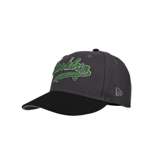 Brooklyn Dodgers American/National League Graphite/Green Script 59Fifty Fitted Hat