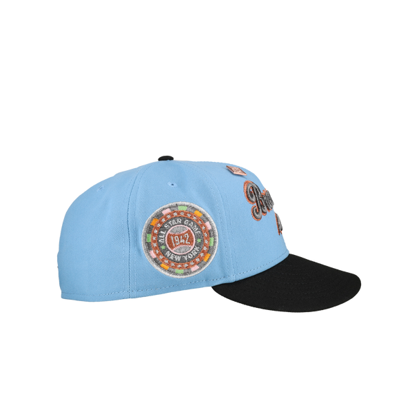 Brooklyn Dodgers 1942 Allstar Game Metallic Sky/Black Script 59Fifty Fitted Hat