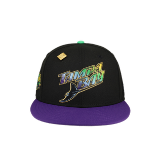 Tampa Bay Rays 1998 Inaugural Season Patch Black 59Fifty Fitted Hat