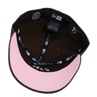 Chicago Black Hawks Stanley Cup Champions Walnut Pink 59Fifty Fitted Hat (RESTOCK), undervisor detail