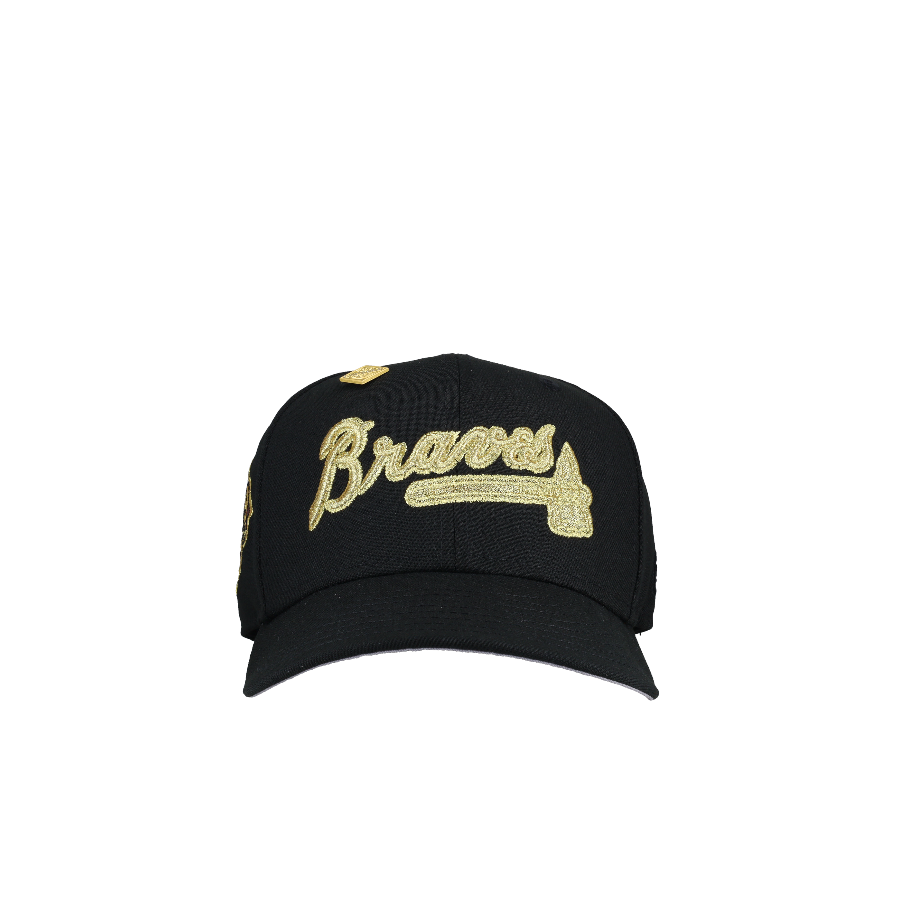 Atlanta Braves 1999 World Series Gold Script Metallic 59Fifty Fitted Hat